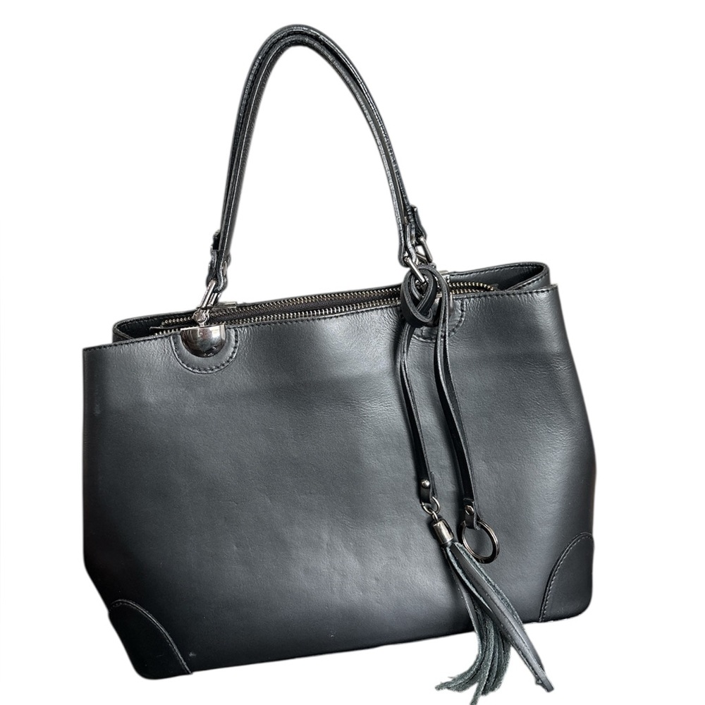 Cielo Celeste Black Genuine Italian Leather Purse